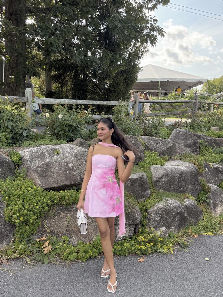 Sweet Printed Tube Top With Ribbon A-line 16th Birthday Homecoming Dress cc4156