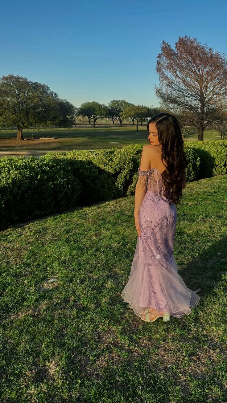 Dreamy Purple Mermaid Off-Shoulder Sequined Embroidered Tulle Long Prom Dress Evening Dress cc5030