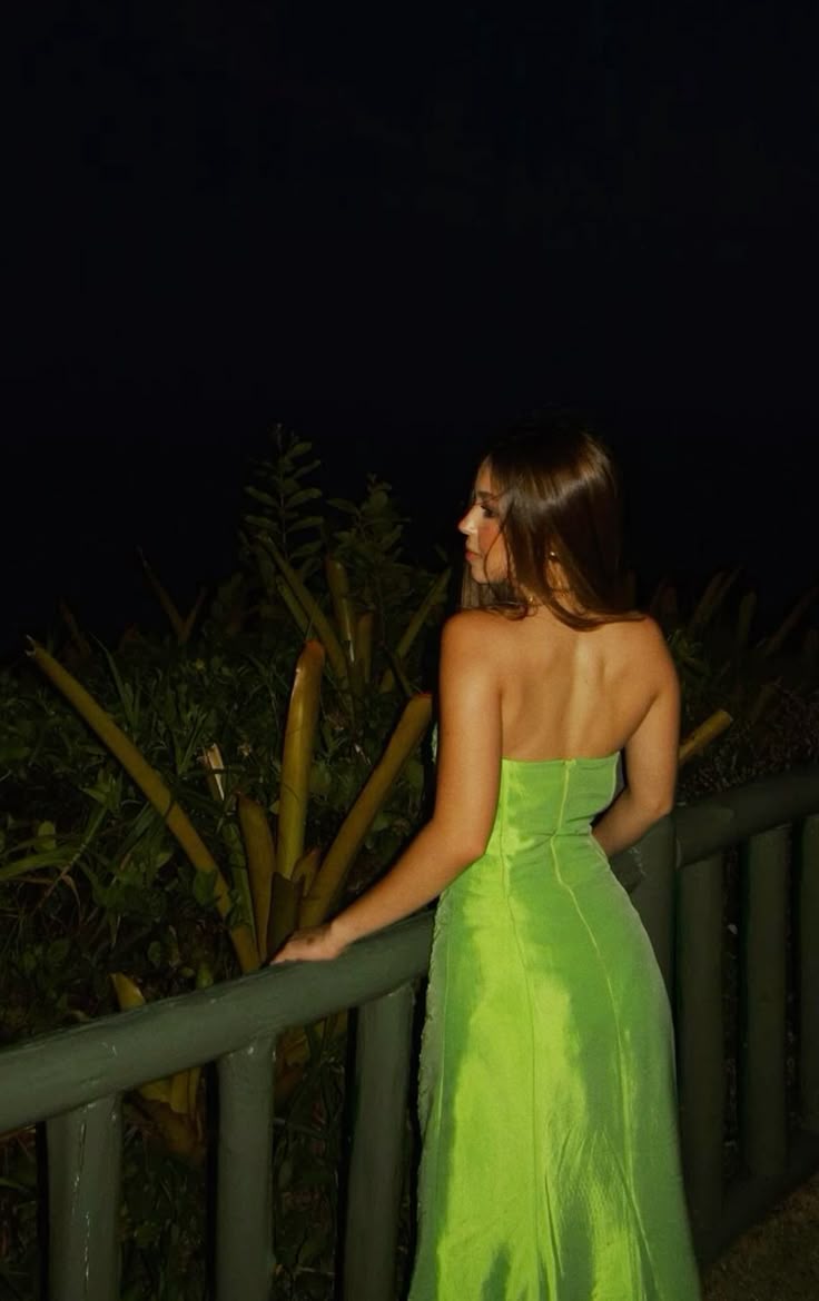 Sexy Neon Green Strapless Mermaid Beaded Satin Long Prom Dress Evening Dress cc5508