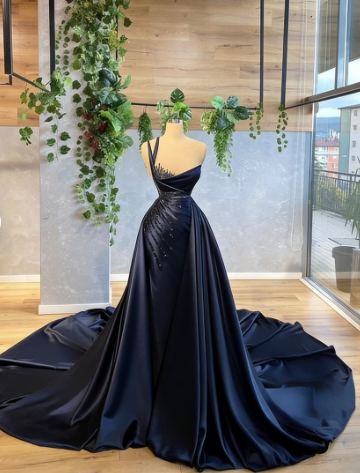 New Arrival black Long evening Prom Dress C1748