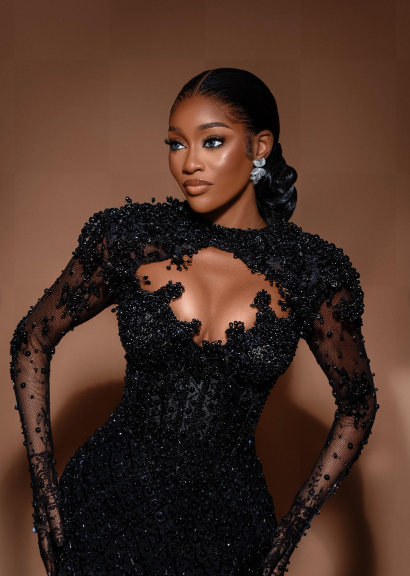 Gorgeous Black Mermaid Beaded Feathers Evening Gown,Formal Prom Party Dress cc2517