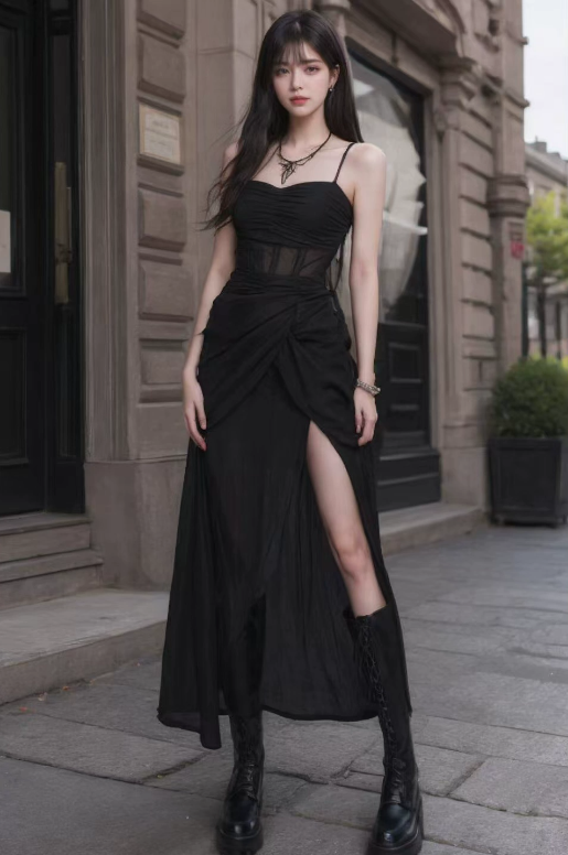 New Fashion Floral Design A-line Sleeveless Spaghetti Strap Puffy Dress HZ1024