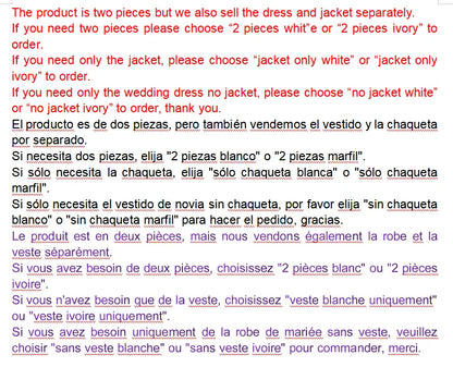 2 Pieces Sweetheart Satin Wedding Dresses A-Line Long Sleeve