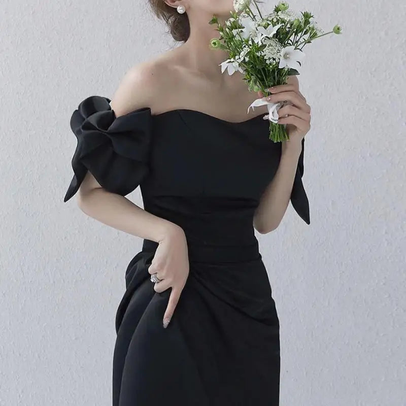 Sweet Bow Off The Shoulder Wedding Dresses Elegant A Line