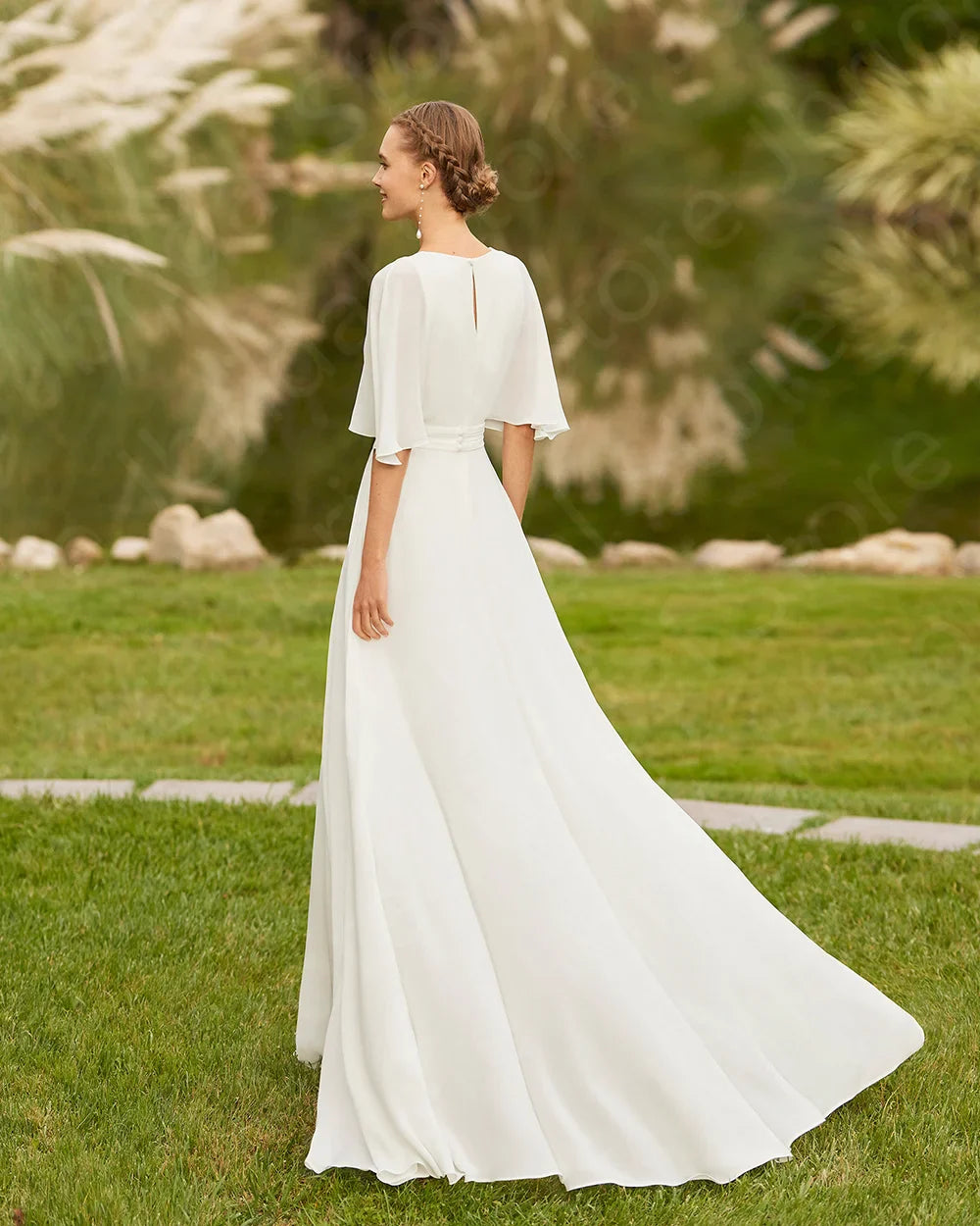 Lovely Beach Wedding Dresses White Pants Suit Bridal Gowns Summer Boho