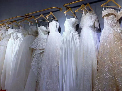 Customized Boho Sexy Strapless V-Neck Mermaid Wedding Dresses