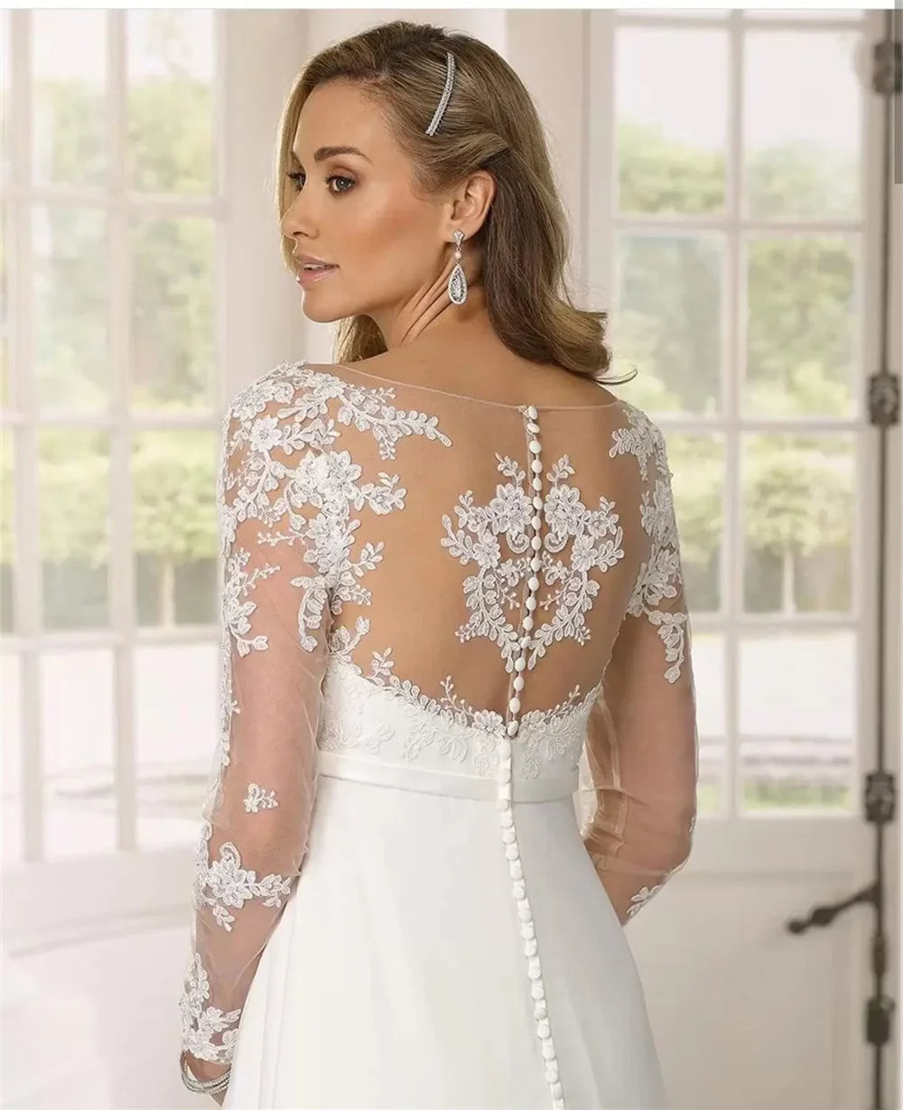 Maternity Wedding Gowns For Pregnant Women Chiffon A-Line Beach Boho Bridal Dresses