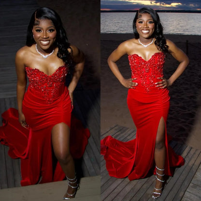 Best Mermaid Prom Dress with Slit Elegant Gowns Evening