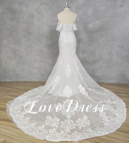 Customized Sexy Mermaid Lace Wedding Dresses for Brides