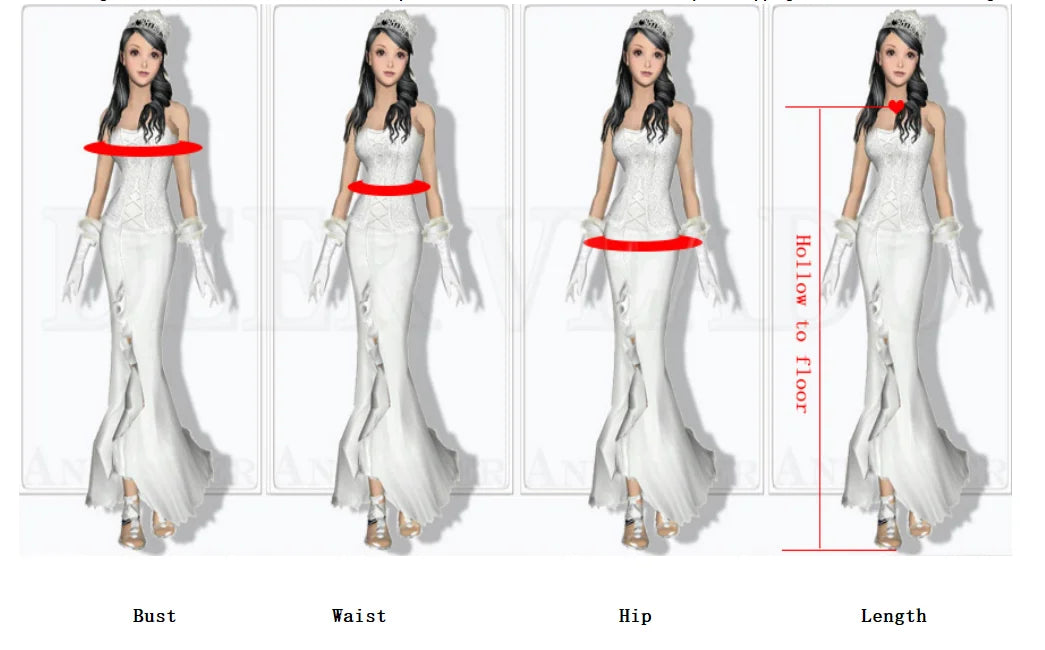 Elegant Women White Lace Wedding Dresses Flare Sleeves Mermaid Gown