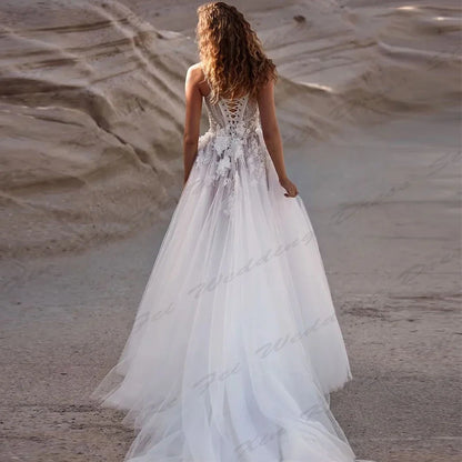 Fascinating Fashion Wedding Dresses Lace Appliques Mermaid Gowns