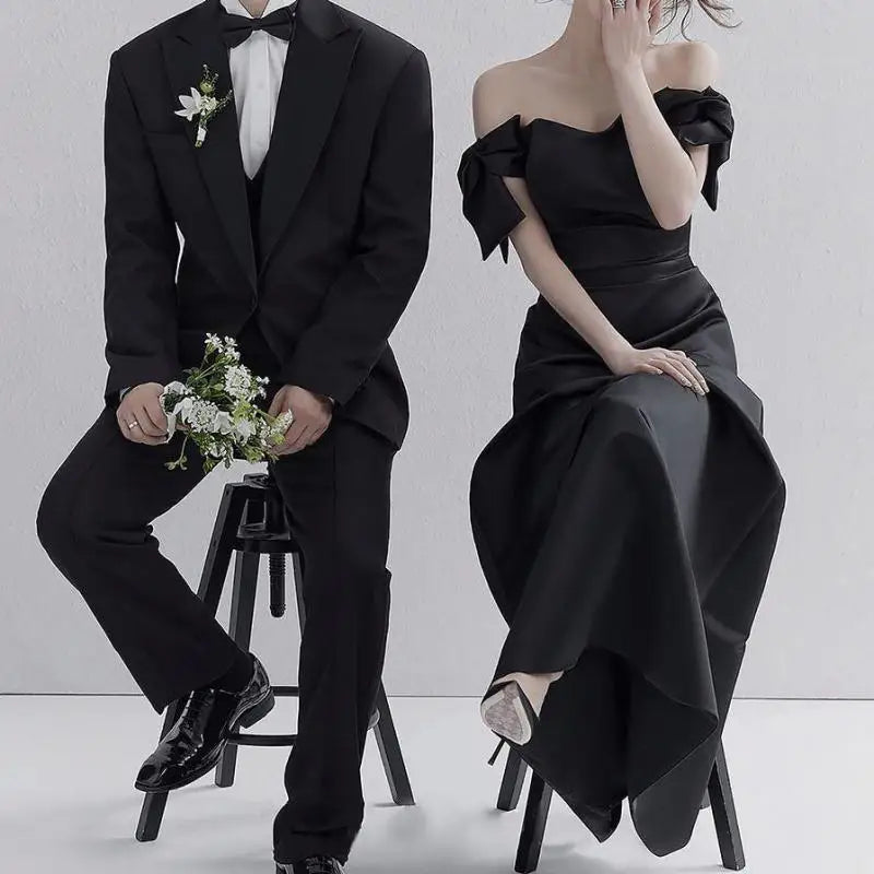 Sweet Bow Off The Shoulder Wedding Dresses Elegant A Line