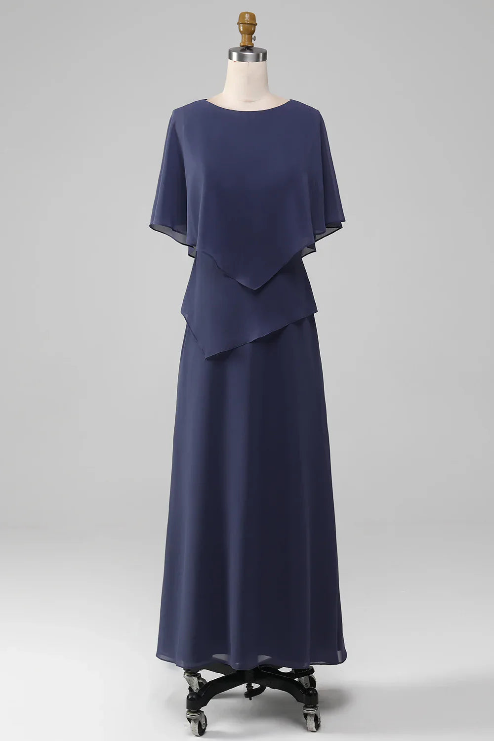 Sheath/Column Scoop Tea-Length Chiffon Mother of the Bride Dress