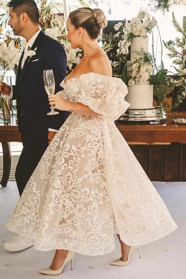 Sweetheart  Aline Wedding Dress Sleeveless Lace Dress