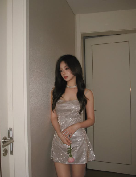 Sexy Champagne Mermaid Spaghetti Straps Sparkling Slit Mini Party Dress Homecoming Dress HZ1024