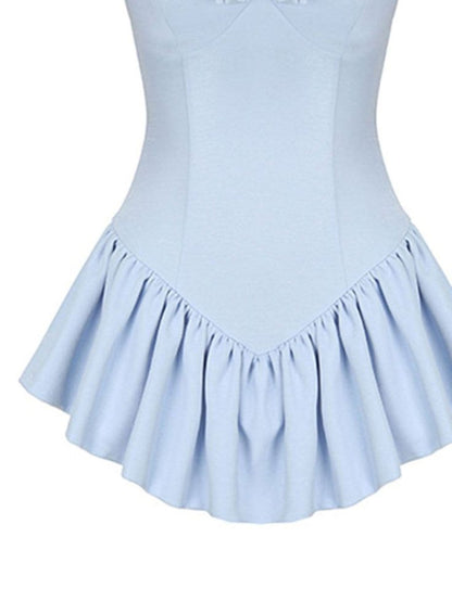 Sweet Pink Strapless Bow Mini Party Dress Homecoming Dress HZ1024