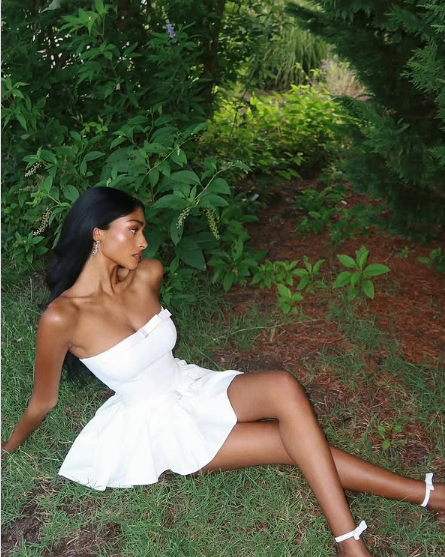 Chic White A-Line Strapless Bow Mini Party Dress Homecoming Dress HZ1024