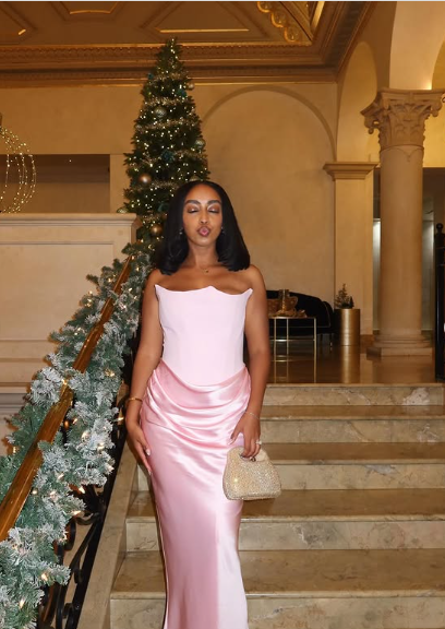Elegant Mermaid Pink Strapless Satin Long Ball Gown Evening Dress HZ1024