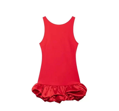 Sweet Pink Off Shoulder Sleeveless Mini Birthday Party Dress Homecoming Dress HZ1024