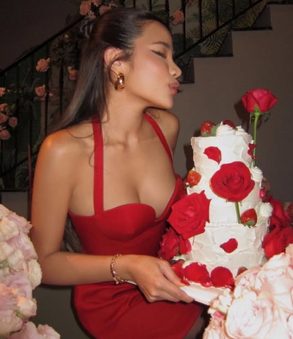 Sexy Red Strapless Bodycon Mini Prom Dress Birthday Party Dress HZ1024