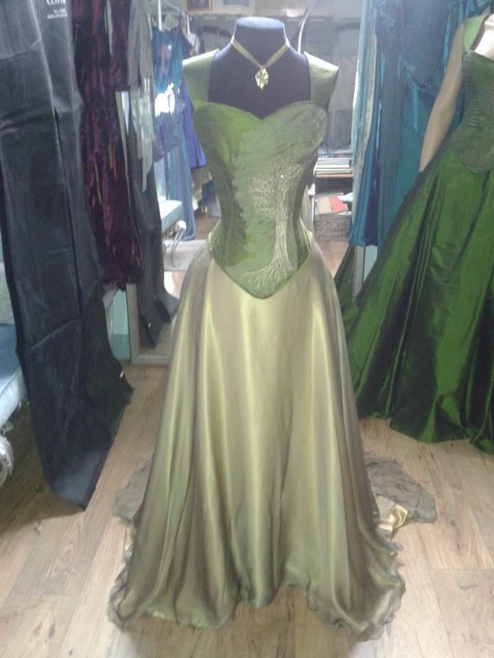 Vintage Strap Green Satin A-Line Prom Dress Evening Dress HZ1024