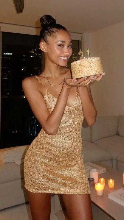 Sexy Spaghetti Straps Deep V Neck Sleeveless Mini Prom Dress Evening Gown HZ1024