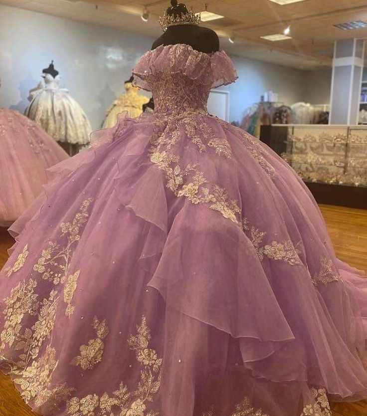 Fantasy Purple Off-Shoulder Tulle A-Line Prom Dress Evening Dress Birthday Dress HZ1024