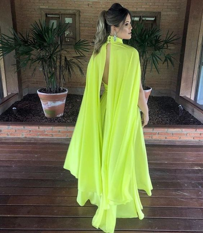 Illusion Green High Neck A-Line Elegant Dubai Arabic Sequins Prom Gowns Party Dress cc794