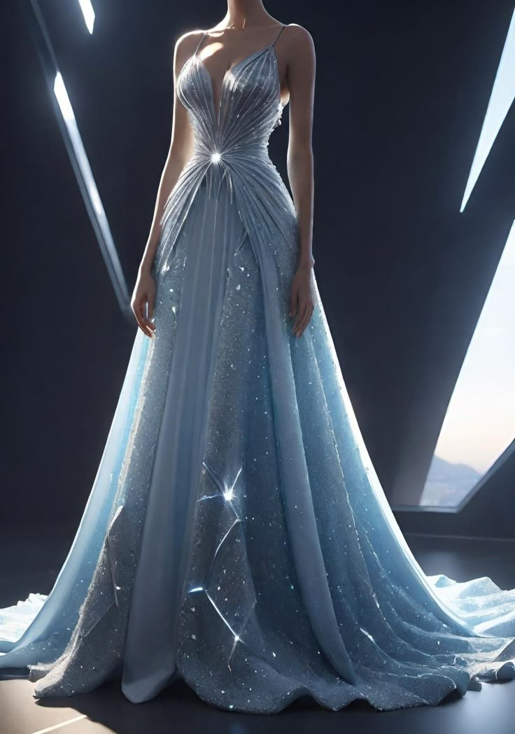 Glitter Blue Straps Sequins Beaded Prom Dress,Long Party Dress Evening Gown cc2782