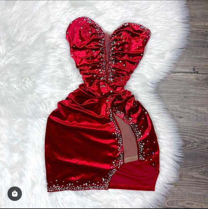 Cute Sheath Sweetheart Red Velvet Short Summer 18th Birthday Dresses Hoco Dress Mini 21st Birthday Outfit Cocktail Dresses W0526