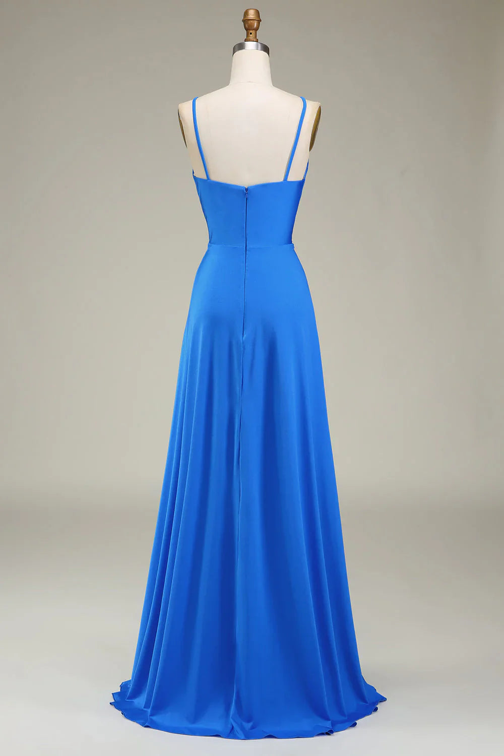 Spaghetti Straps A-Line Prom Bridesmaid Dresses With Pleated
