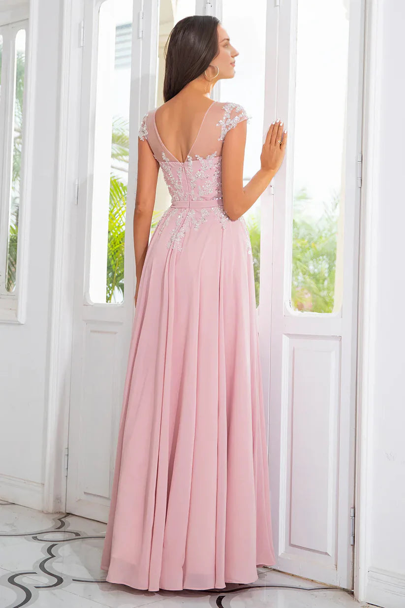 Beaded Chiffon Mother of the Bride Dress