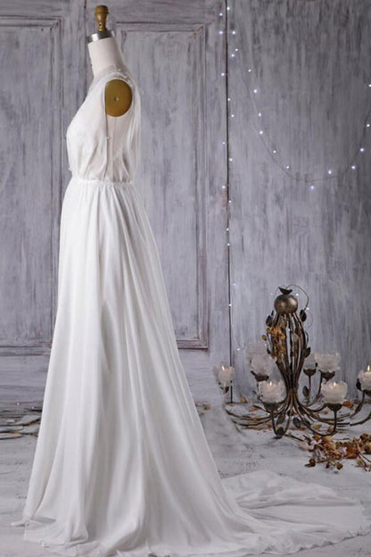 Affordable Chiffon A-line Wedding Dress