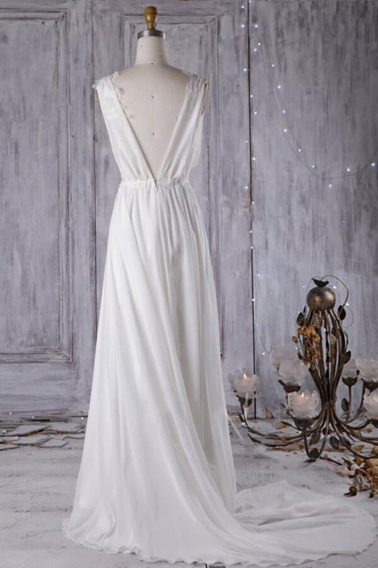 Affordable Chiffon A-line Wedding Dress