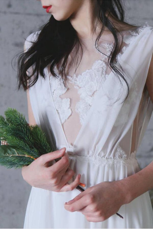 Affordable Chiffon A-line Wedding Dress