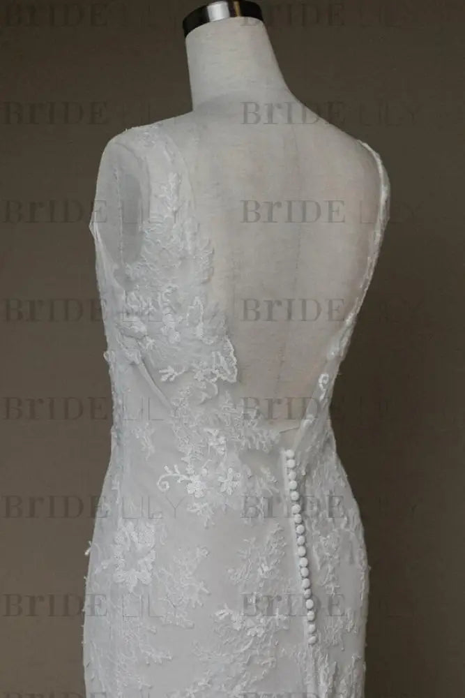 Amazing V-neck Appliques Mermaid Wedding Dress