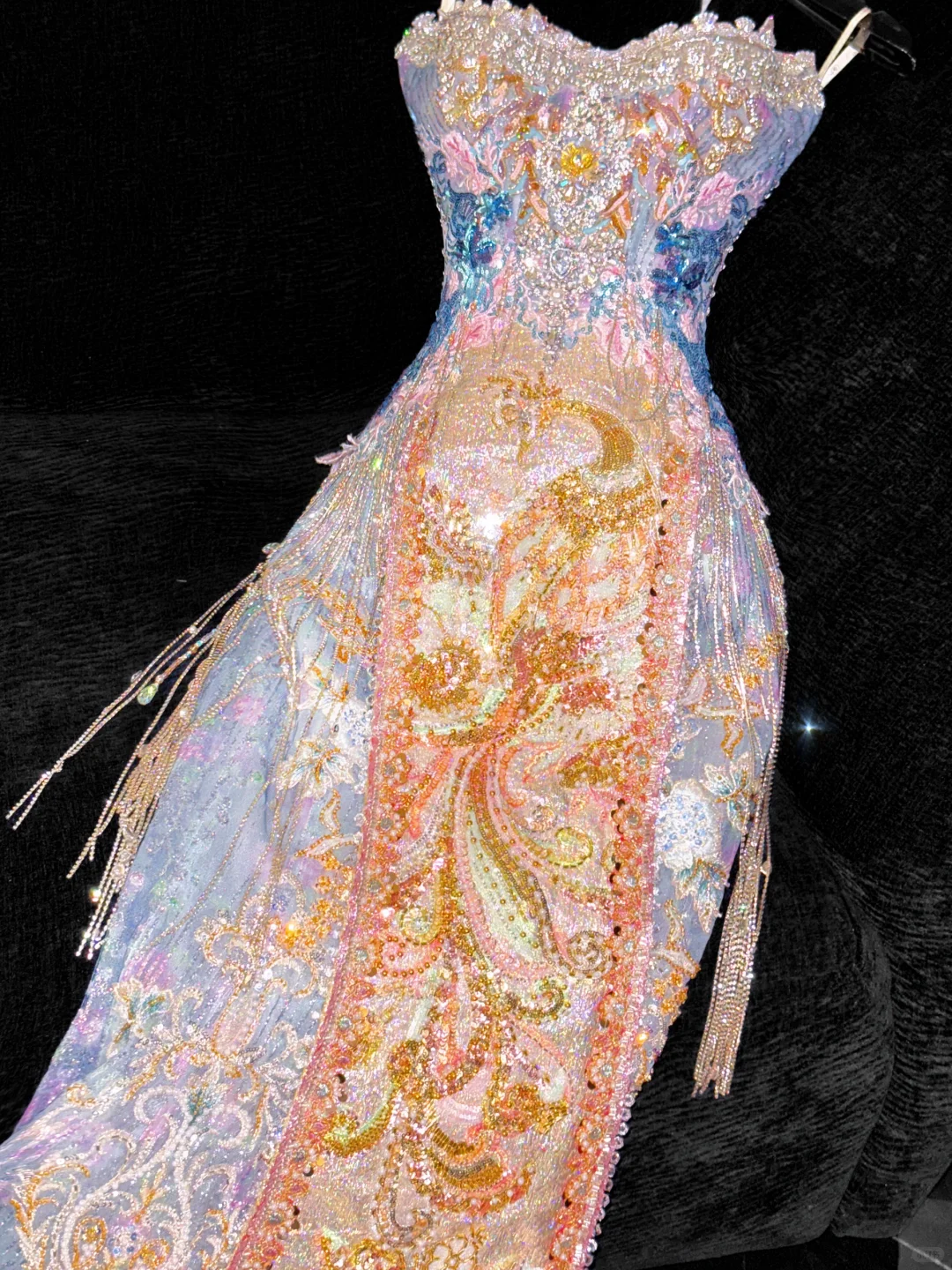 Gorgeous Sparkling Sweetheart Beaded Sequined Embroidery Design Elegant Mermaid Prom Dress Evening Dress HZ1024