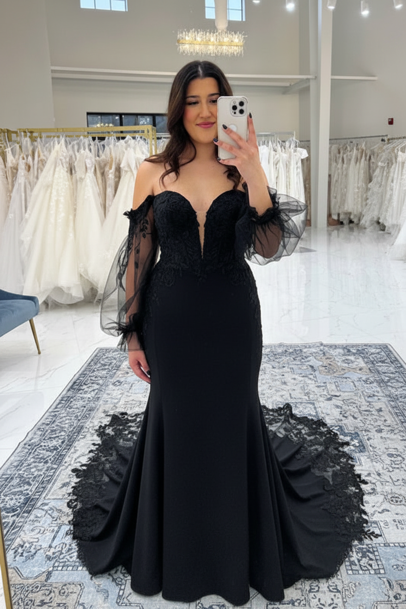 Beautiful Sweetheart Appliques Lace Mermaid Wedding Dresses