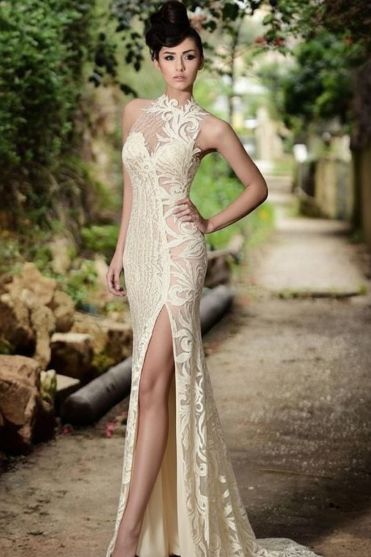 Bridelily Sexy Black Prom Dress| Mermaid Evening Dress With Slit