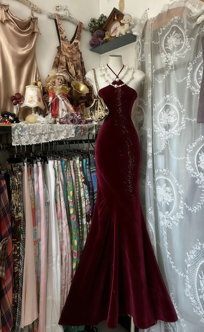 Royal Blue Mermaid Long Prom Dresses Open Back Satin Formal Occasions