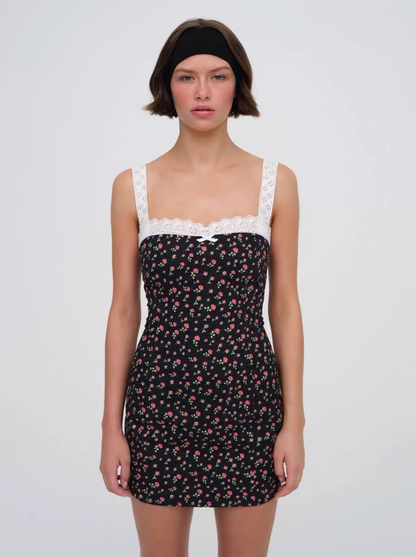Vintage Floral Bodycon Design A-line Party Dress Homecoming Dress HZ1024