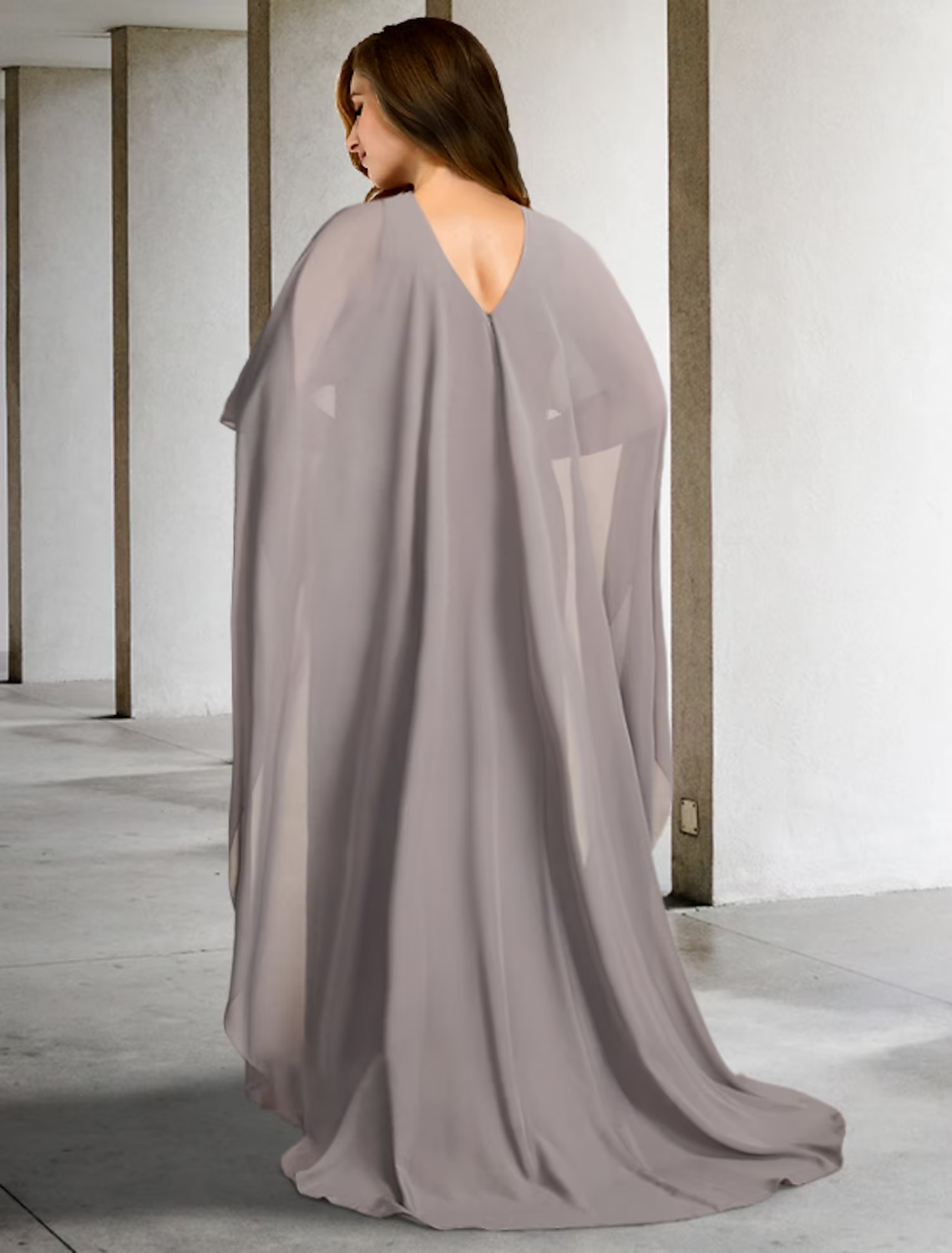 A-Line Plus Size Curve Mother of the Bride Dresses Elegant Dress Formal Sleeveless Chiffon with Slit