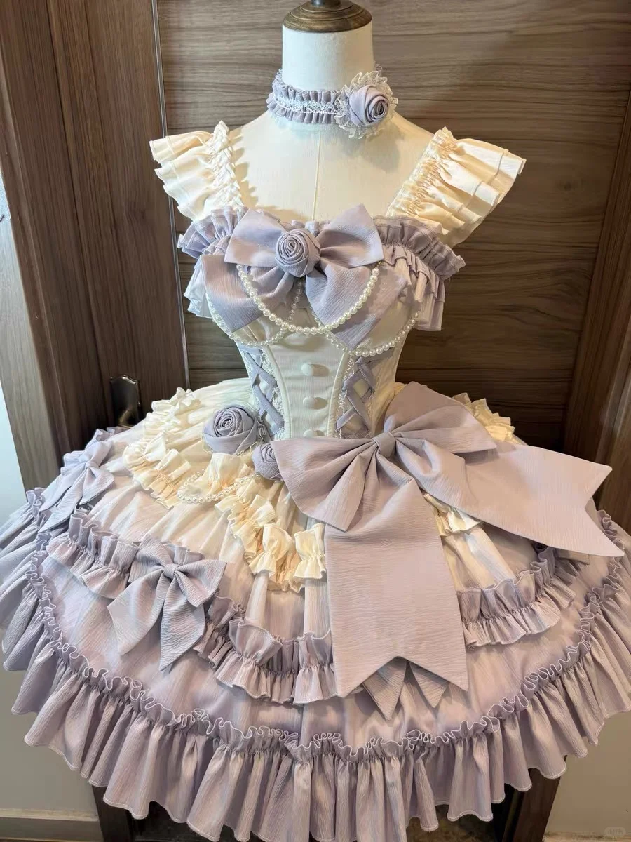 Cute Bow Decoration A-Line Tiered Design Party Dress Homecoming Dress HZ1024