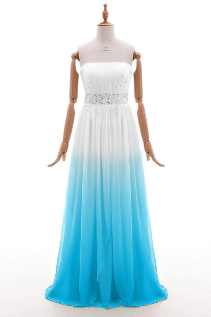 Sheath-Column Floor Length Ombre Bridesmaid Dress Formal Dresses PR2921