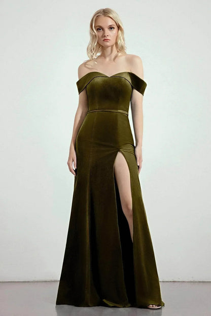 Trumpet-Mermaid Sweep-Brush Train Bridesmaid Dress Formal Dresses CB0271PS