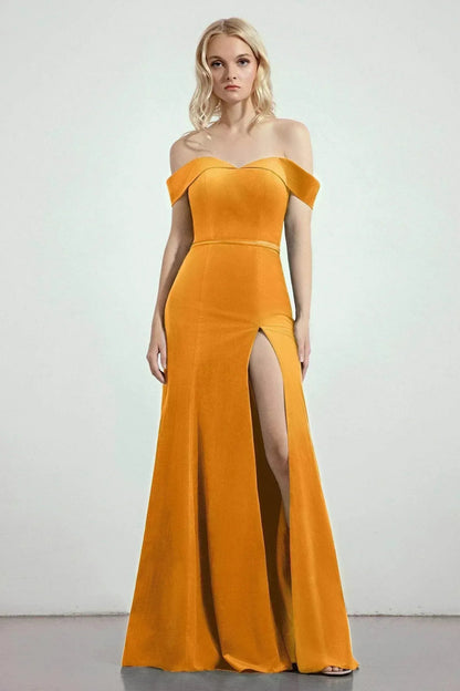 Trumpet-Mermaid Sweep-Brush Train Bridesmaid Dress Formal Dresses CB0271PS