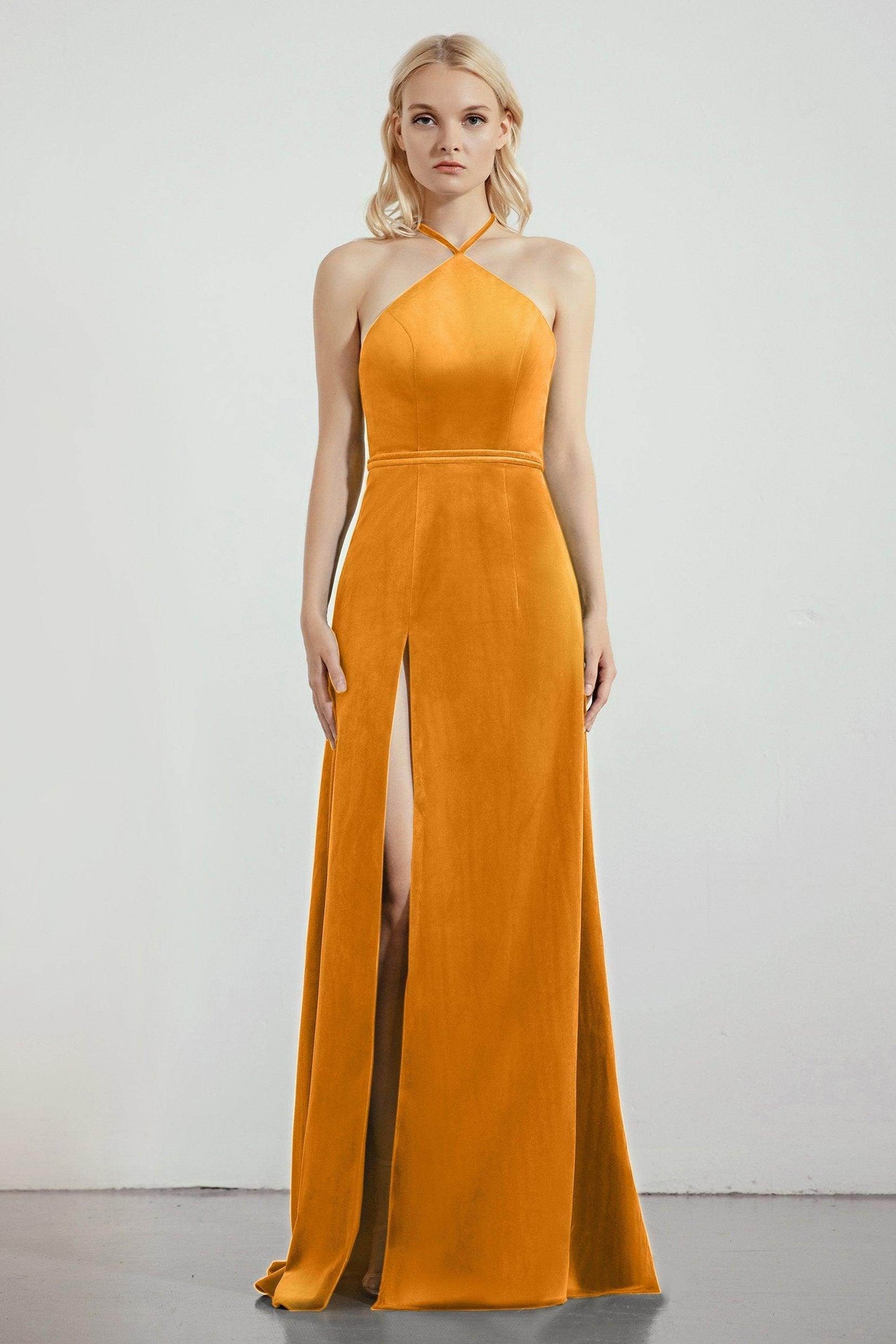 Sheath-Column Sweep-Brush Train Bridesmaid Dress Formal Dresses CB0273