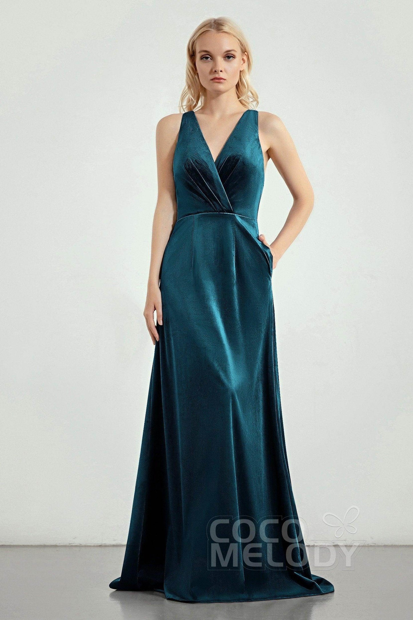 A-Line Sweep-Brush Train Bridesmaid Dress Formal Dresses CB0276