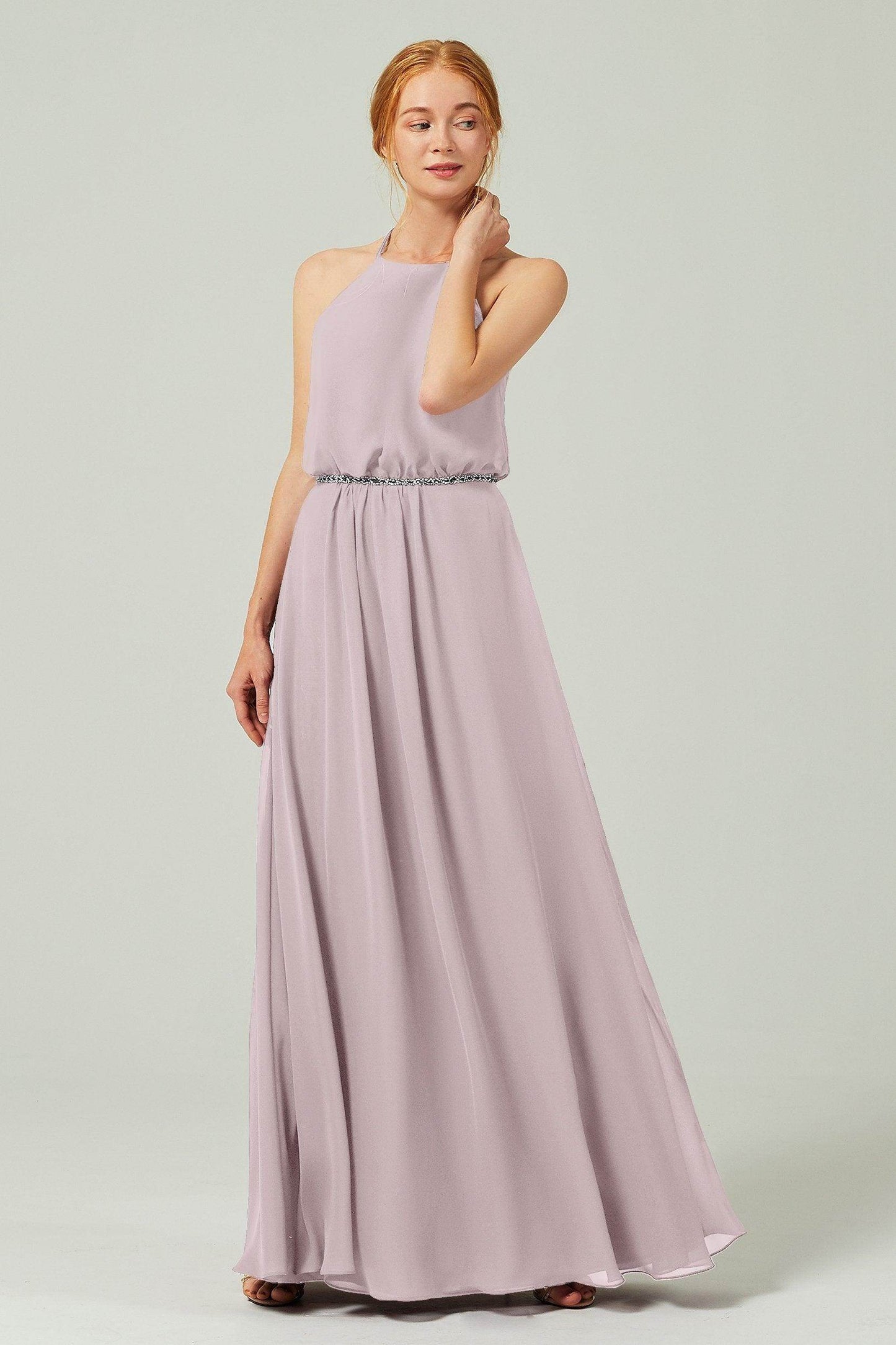 A-Line Floor Length Chiffon Bridesmaid Dress CB0292