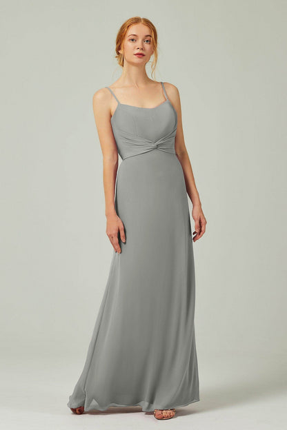 Sheath-Column Floor Length Chiffon Bridesmaid Dress CB0294